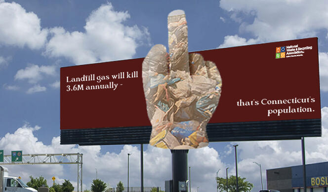 Middle Finger made of trash