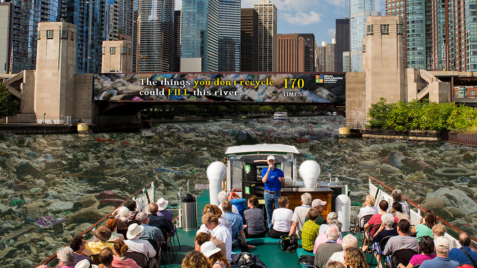 Chicago River - Barge View